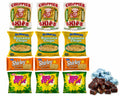 Jamaican Combo pack of 24 buss mi jaw Bigfoot Shirley, chippies banana chips
